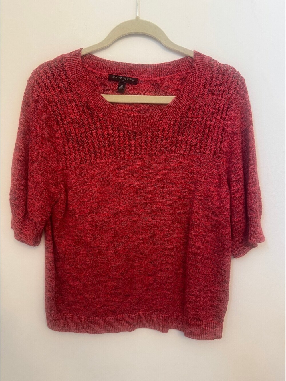 Banana Republic Red Knit Pullover Sweater XL